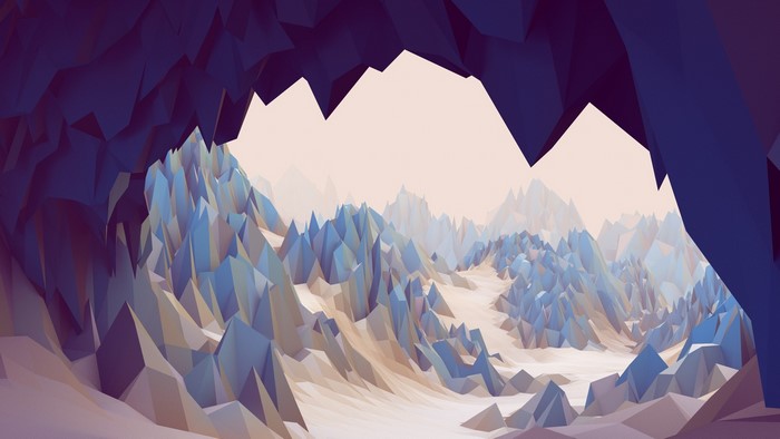 Low Poly Cave Landscape