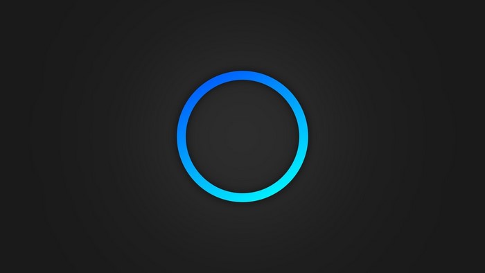 Blue and cyan ring on dark background