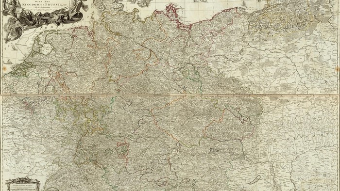 Old map of the Kingdom of Prussia and surrounding areas