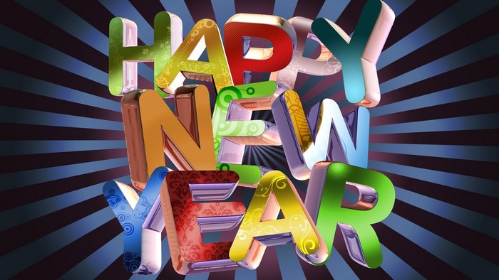 Happy New Year 3D Text