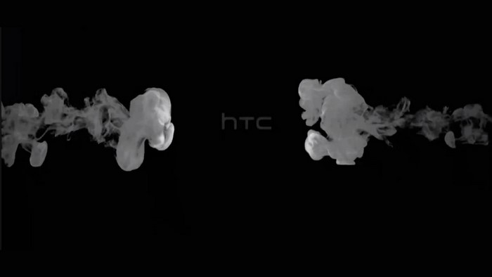 HTC logo with smoke effects