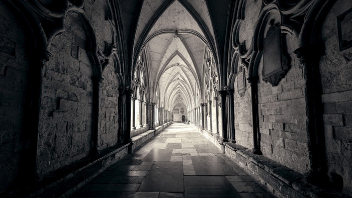 Stone Cathedral Cloister Arches