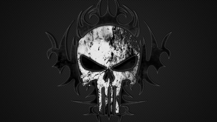 Punisher Skull Tribal Logo