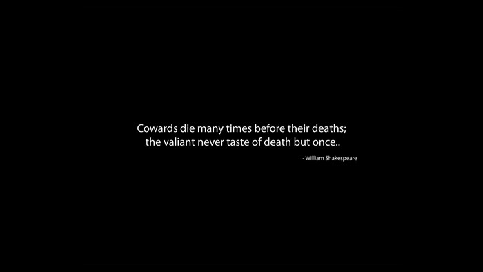Cowards Die Many Times Quote by William Shakespeare