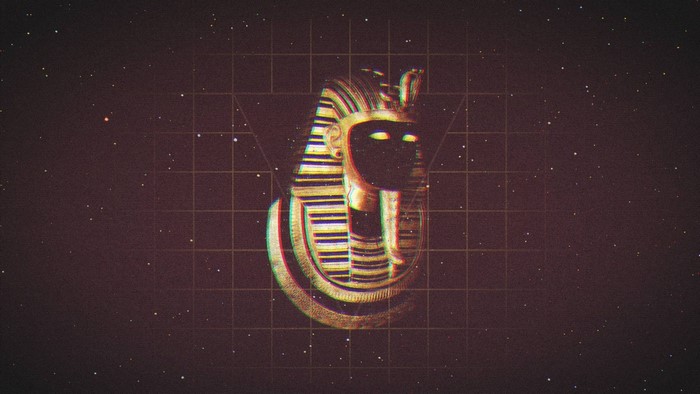 Pharaoh's Mask with Glitch Effect