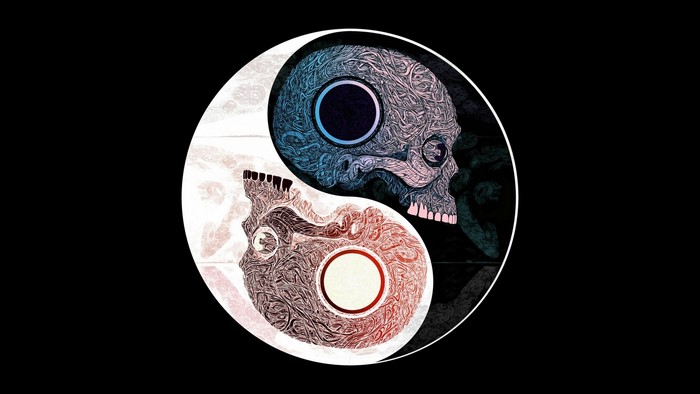 Skull Yin Yang Symbol