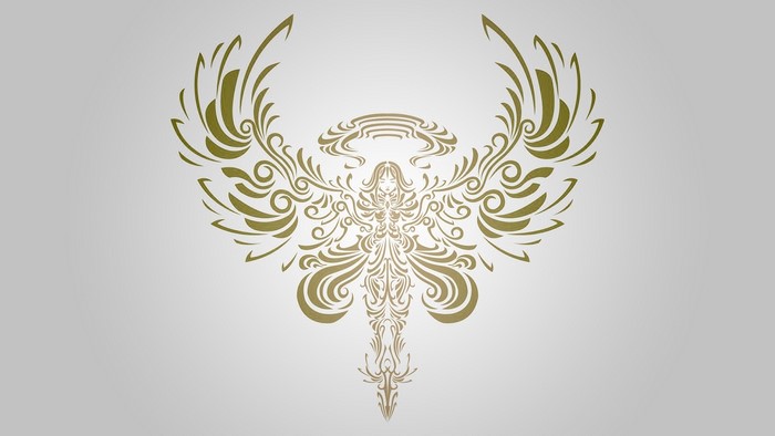 Stylistic Angel Tribal Design