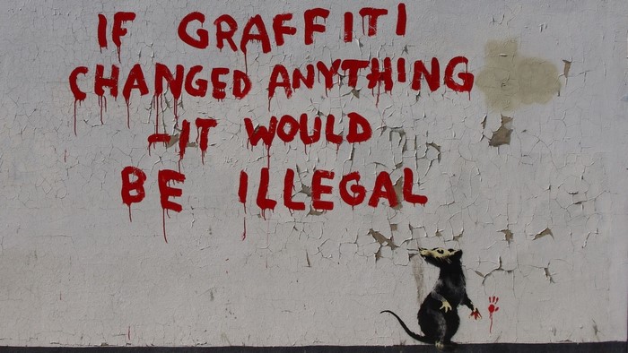 Banksy Rat Graffiti: If Graffiti Changed Anything It Would Be Illegal