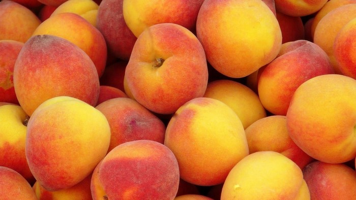 Pile of Ripe Peaches