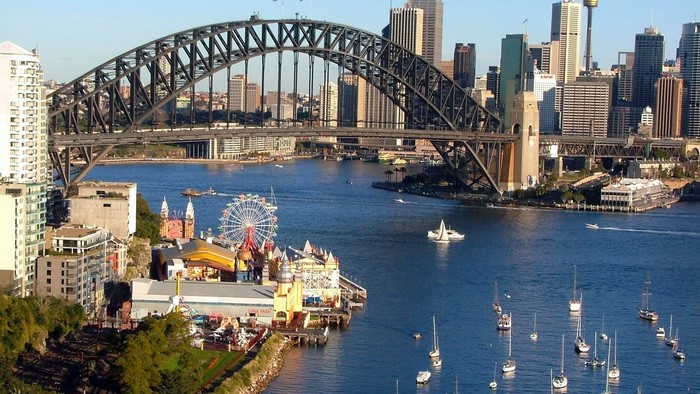 Sydney Harbour Bridge and Luna Park, Australia