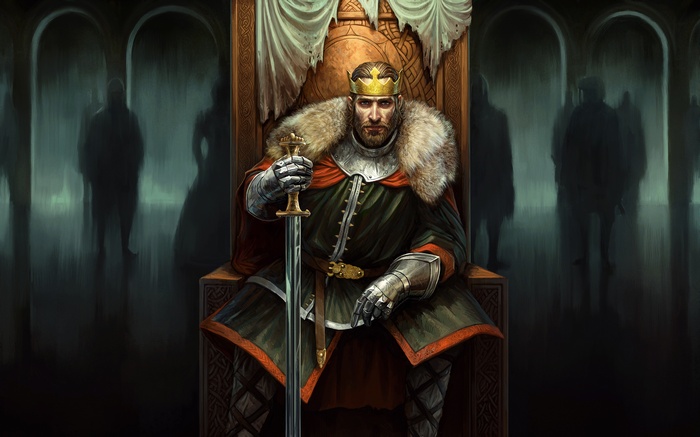 King on Throne with Sword in Total War Battles: KINGDOM