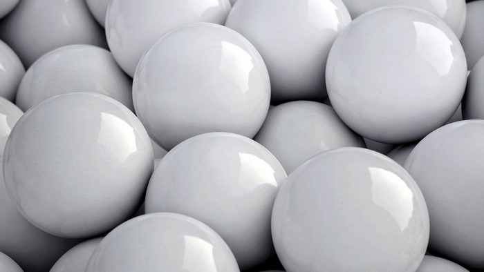 Shiny White Marbles