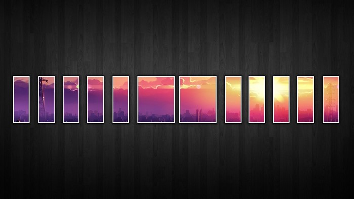 Digital Art of Cityscape at Sunset