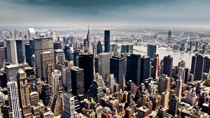 New York City Skyline Aerial View