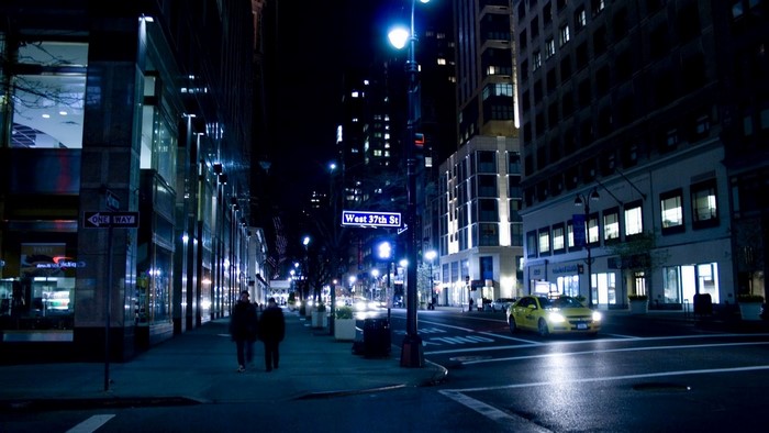West 37th St at Night