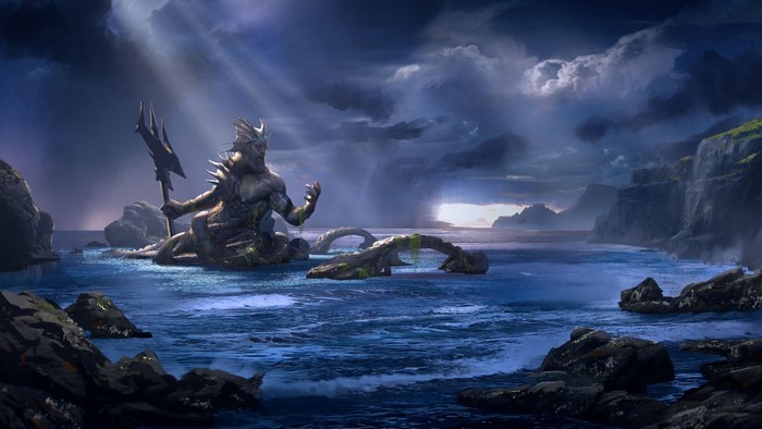 Poseidon statue from God of War Ascension