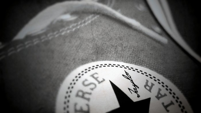 Close up of Converse All Stars logo