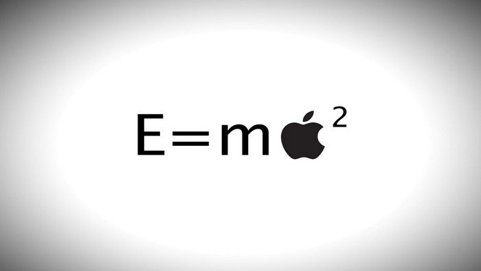 E=mc^2 Apple Logo