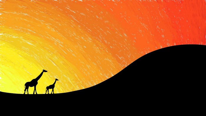 Giraffe Silhouette Art