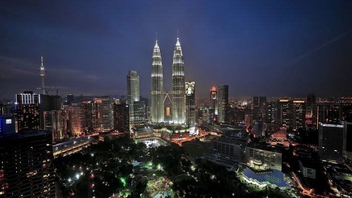 Petronas Towers Kuala Lumpur Malaysia at Night
