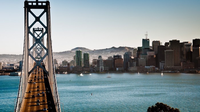 Oakland Bay Bridge and San Francisco Skyline