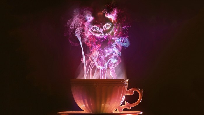 Cheshire Cat Smoke from a Teacup