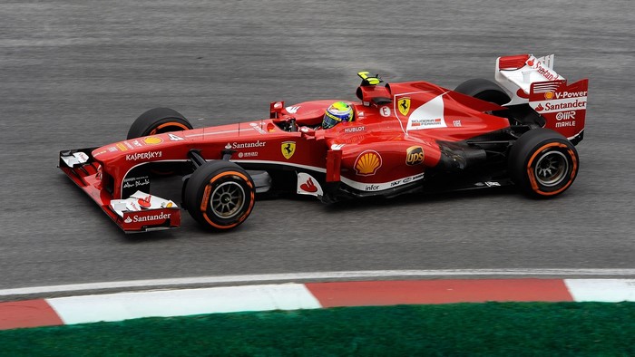 Red Ferrari F138 Formula 1 Race Car