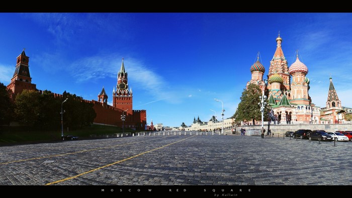 Moscow Red Square with Kremlin and St. Basil's Cathedral