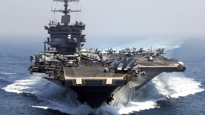 USS Enterprise CVN 65 Aircraft Carrier at Sea