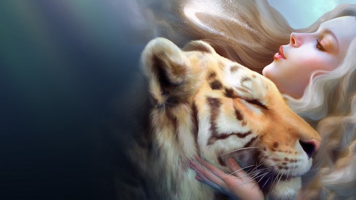 Girl with Tiger