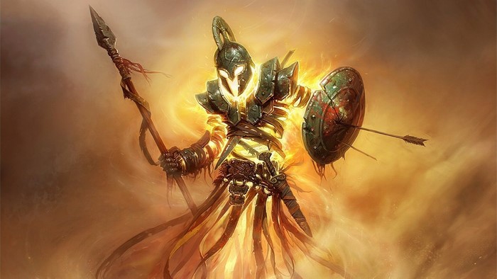 Spartan Ghost Warrior with Spear and Shield