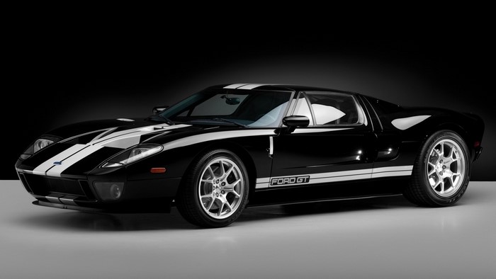 Black Ford GT with White Stripes