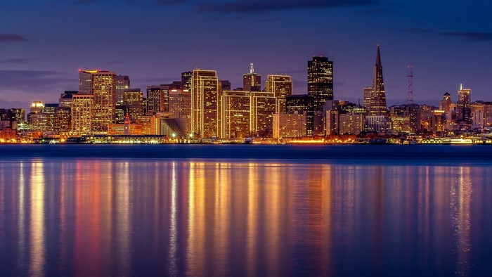 San Francisco California Cityscape at Dusk