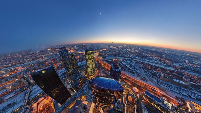 Moscow Cityscape at Dusk