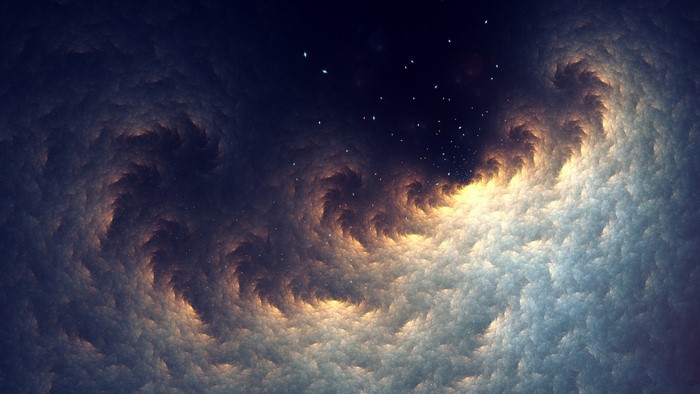 Abstract Fractal Swirls with Stars