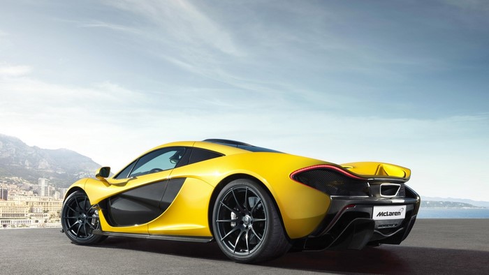 Yellow McLaren P1 Supercar