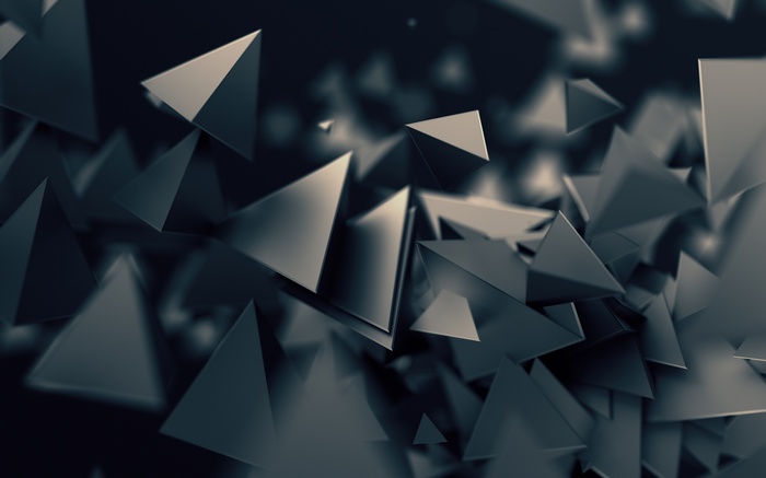 Dark low poly triangles abstract background