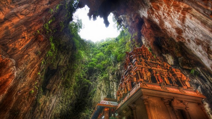 Temple inside a cave in Malaysia