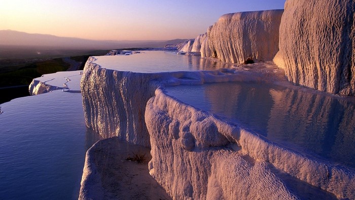 Pamukkale Travertines at Sunset