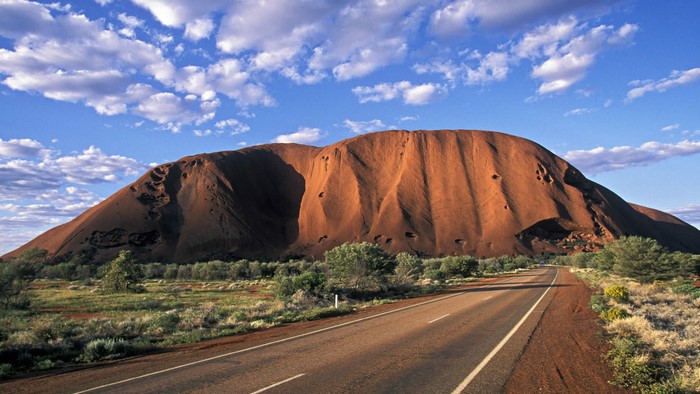 Uluru and Highway in Australia