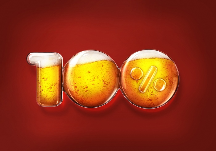 Beer, 100%