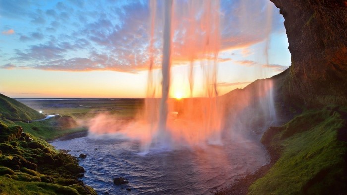 Waterfall at Sunset