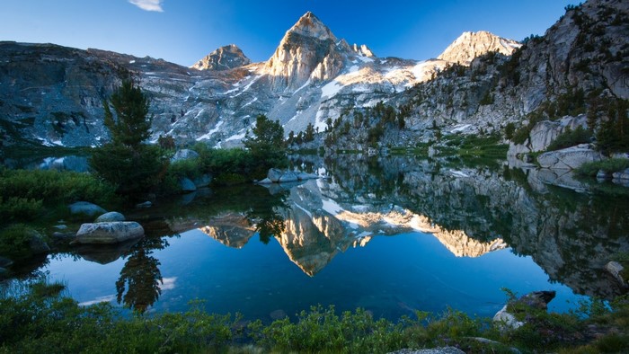Mountain Reflection in Alpine Lake
