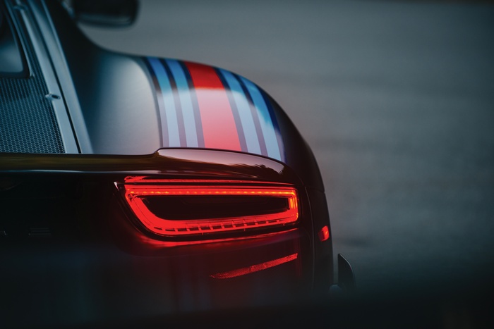 Porsche 918 Spyder with Martini Racing stripes