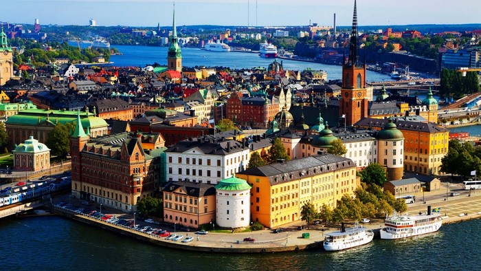 Stockholm, Sweden cityscape with Gamla Stan