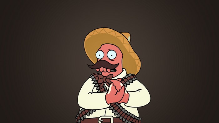 Dr. Zoidberg from Futurama wearing a sombrero