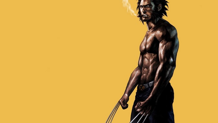 Wolverine from Marvel Comics smoking a cigar