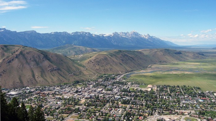 Jackson, Wyoming with Teton Mountain Range