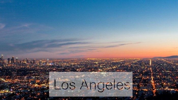 Los Angeles cityscape at dusk