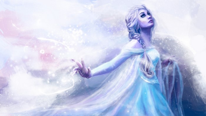 Elsa from Frozen with magical ice powers